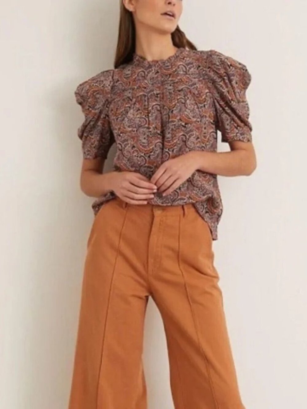 Ulla Johnson silk paisley puff sleeve Lyla blouse